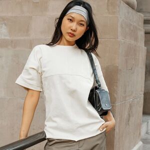 🆕 Five The Label Dancewear Last Time Best Time Short Sleeve Tee Gray Balboa Mist